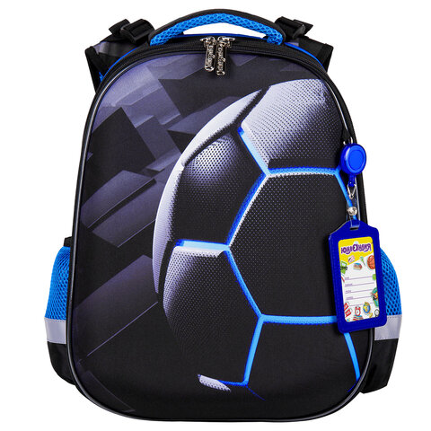 Ранец ЮНЛАНДИЯ EXTRA с дополнительным объемом, 2 отделения, "Soccer ball", 38х29х18 см, 270677 - фото 2