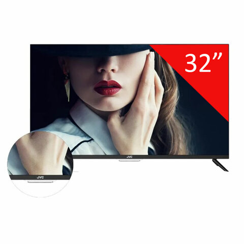 Телевизор JVC LT-32M595, 32'' (81 см), 1366x768, HD, 16:9, SmartTV, Wi-Fi, безрамочный, черный - фото 2