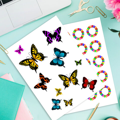 Фотобумага САМОКЛЕЯЩАЯСЯ глянцевая, А4, 130 г/м2, 100 листов, ПАКЕТ, BRAUBERG ORIGINAL, 364436 - фото 5