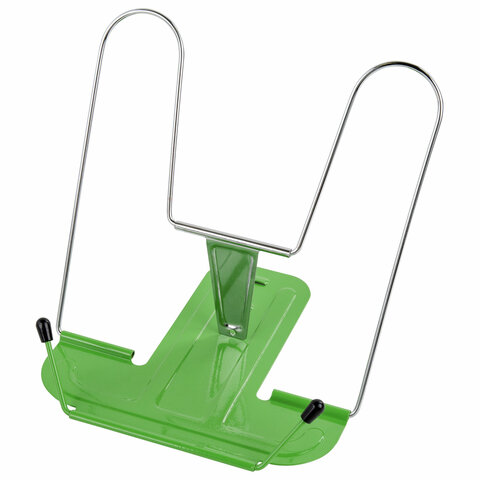 Подставка для книг и учебников BRAUBERG LINE+, металлическая, зеленая, европодвес, 238072 - фото 1