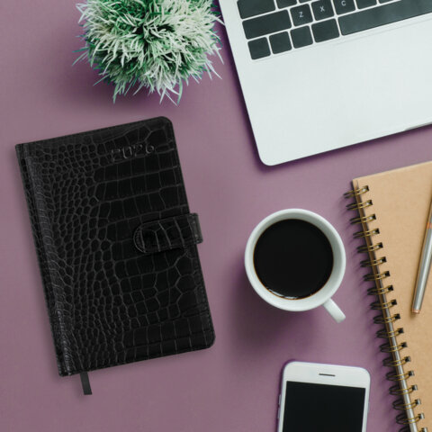 Еженедельник датированный 2026 А5 145х215 мм, BRAUBERG "Party", под кожу, черный, 117180 - фото 5