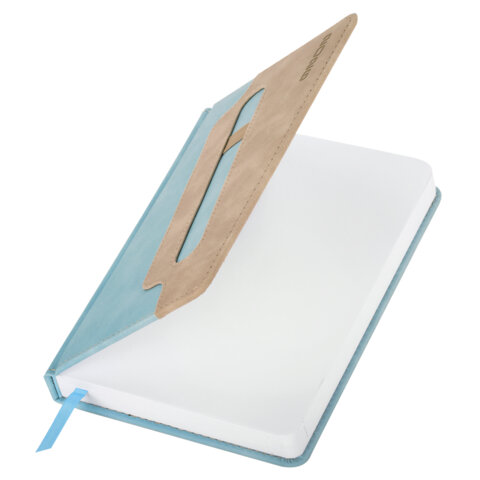 Ежедневник датированный 2026, А5, 138x213 мм, BRAUBERG "Assistant", под кожу, держатель, синий, 117375 - фото 4