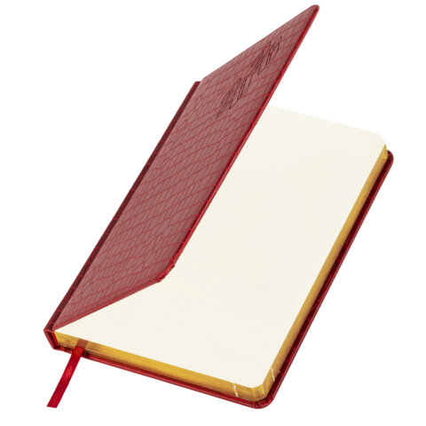 Ежедневник датированный 2026, А5, 138x213 мм, BRAUBERG "Comodo", под кожу, красный, 117048 - фото 4