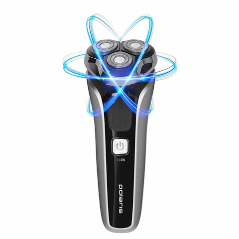 Электробритва POLARIS PMR 0305R PRO 5, 3 головки, аккумулятор, сухое и влажное бритье, черная, 51919 - фото 7