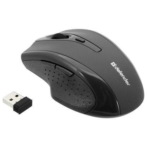 Мышь беспроводная DEFENDER Accura MM-365, 5 кнопок + 1 колесо-кнопка, оптическая, черная, 52365 - фото 1