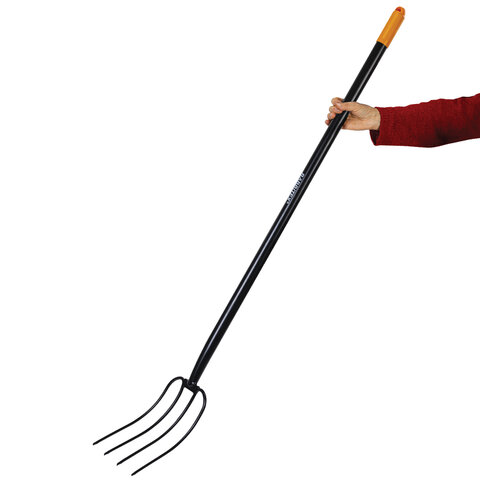 Вилы садовые цельнометаллические 22х30 см, ОБЩАЯ ДЛИНА 150 см, черенок сталь, RABBITEX (РАББИТЕКС) "LONG HANDLE", 700489 - фото 5