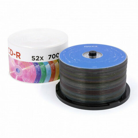Диск CD-R MIREX Random Color, 700 Мб, 48x, Cake Box (упаковка на шпиле), КОМПЛЕКТ 50 шт., цветные, UL120009A8B - фото 9