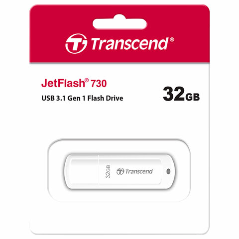 Флеш-диск 32 GB TRANSCEND JetFlash 730, USB 3.1, белый, TS32GJF730 - фото 3