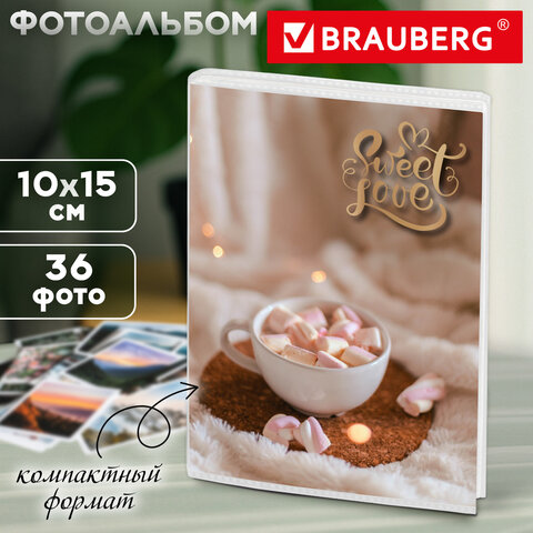 Фотоальбом BRAUBERG "Sweet love" на 36 фото 10х15 см, мягкая обложка, 391434 - фото 10