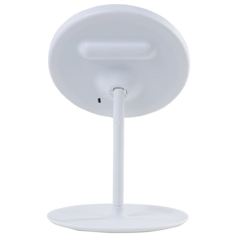 Зеркало настольное с LED-подсветкой для макияжа, диаметр 17 см, 3 режима свечения, аккумулятор 800 mAh, цвет белый, WBZ (ВБЗ), 609332 - фото 3