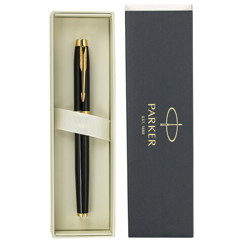 Ручка перьевая PARKER "IM Core Black Lacquer GT", ежедневник А5 черный, пакет, 880900 - фото 4
