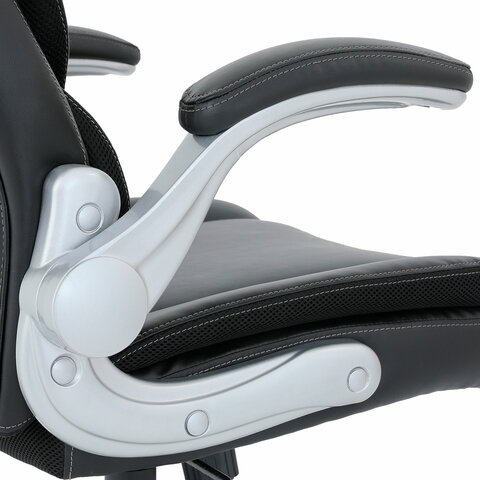 Кресло BRABIX PREMIUM "Phantom EX-553", рециклированная кожа, регулируемый подголовник, черное, 532940 - фото 13