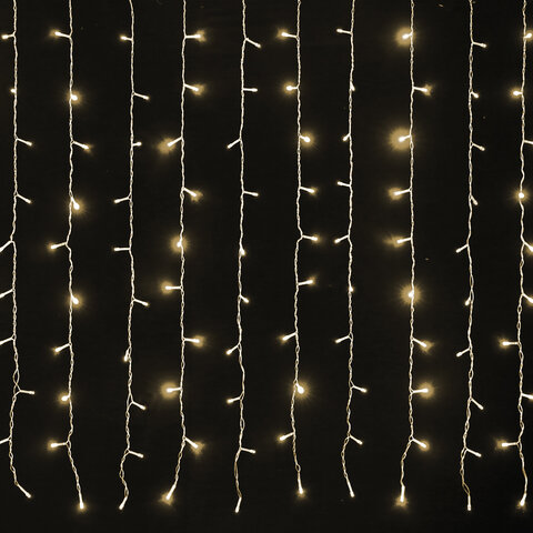 Электрогирлянда-занавес комнатная "Штора" 3х3 м, 400 LED, теплый белый, 220 V, ЗОЛОТАЯ СКАЗКА, 591336 - фото 3