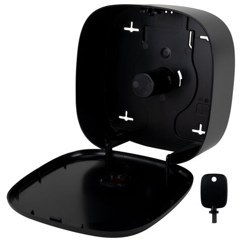 Диспенсер для туалетной бумаги LAIMA PROFESSIONAL PREMIUM BLACK (Система T2), малый, черный, ABS-пластик, 609521 - фото 5