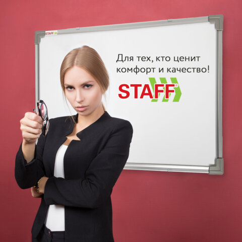 Доска магнитно-маркерная 60х90 см, металлическая рамка, STAFF ECO, 238137 - фото 12