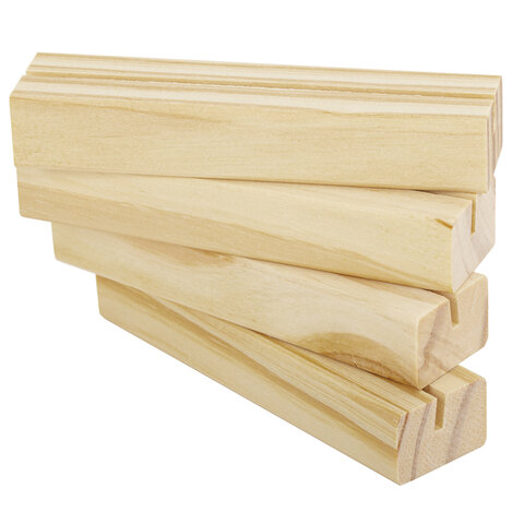 Ценникодержатель деревянный (ценники, реклама, фото) 12х3х2 см, КОМПЛЕКТ 4 шт., BRAUBERG, 291314 - фото 11