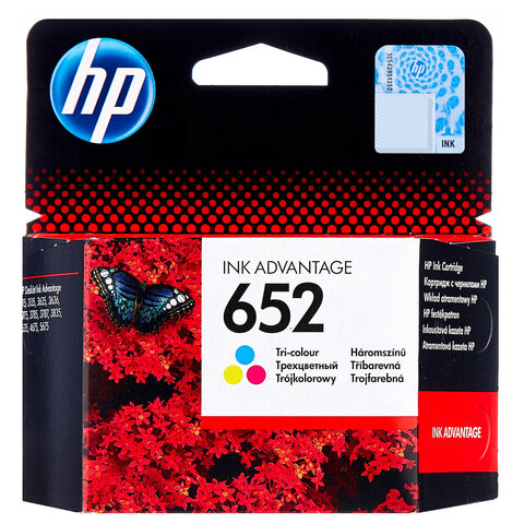 Картридж струйный HP (F6V24AE) DeskJet 2135/3635/3835/4535/4675/1115, №652, цветной, оригинальный ресурс 200 стр. - фото 3