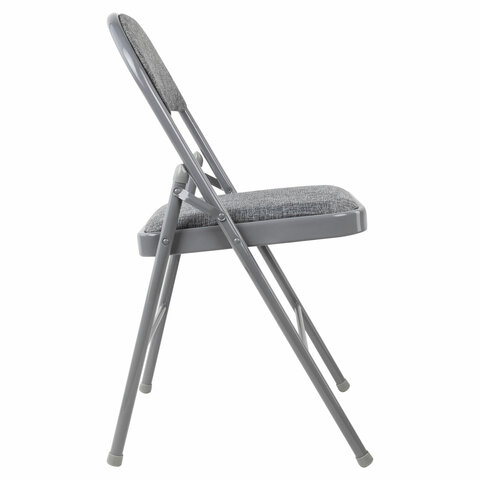 Стул складной BRABIX "Golf Plus CF-003 КОМФОРТ", серый каркас, серая ткань, 532890 - фото 6