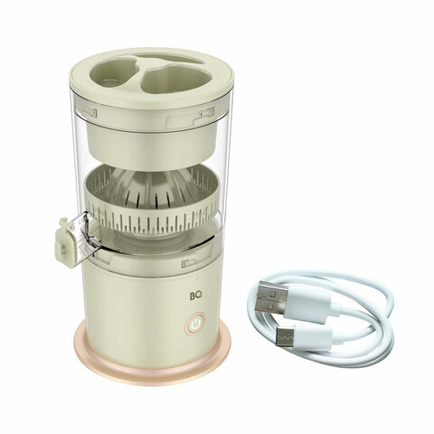 Соковыжималка для цитрусовых аккумуляторная BQ (БИ-КЬЮ) J3000, 45 Вт, стакан 0,2 л, пластик, зеленая, 86196906 - фото 4