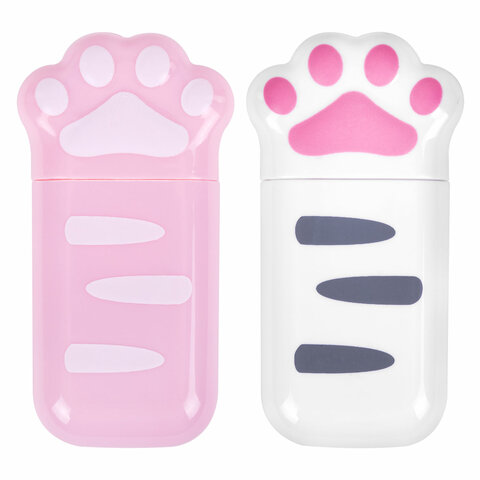 Корректирующая лента BRAUBERG KIDS "ЛАПКИ", 5 мм х 6 м, ВЫГОДНАЯ УПАКОВКА 2 штуки в блистере, 272498 - фото 2