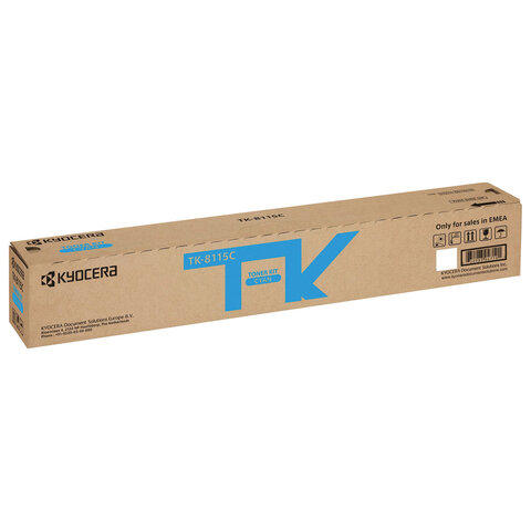 Тонер-картридж KYOCERA (TK-8115C) M8124cidn/M8130cidn, голубой, ресурс 6000 стр., оригинальный, 1T02P3CNL0 - фото 1