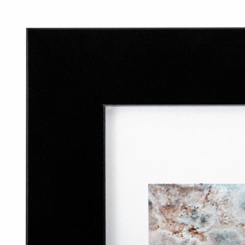 Рамка 21х30 см небьющаяся, КОМПЛЕКТ 3 шт., багет 29 мм, МДФ, BRAUBERG "Basic", черная, 391261 - фото 4