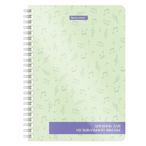 Дневник для музыкальной школы 48 листов, гребень, пластиковая обложка, картон, BRAUBERG, "МИКС", 107519 - фото 18
