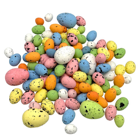 Декорация пасхальная 1,8-4 см "Яйца", НАБОР 45 шт., пенопласт, разноцветные, ЗОЛОТАЯ СКАЗКА, 592634 - фото 2