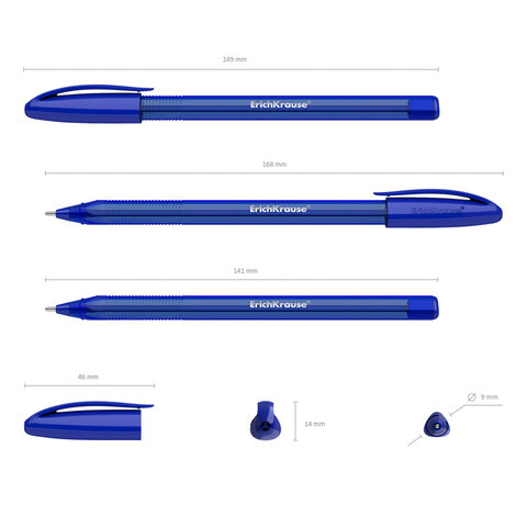 Ручка шариковая ERICH KRAUSE U-108 "Stick Original", СИНЯЯ, узел 1 мм, линия 0,3 мм, 47595 - фото 2