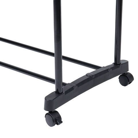 Вешалка для плечиков двухъярусная BOOMHOUSE (БУМХАУС) GR-003 (900-1600x800x400 мм), пластик/металл, черный/хром, 701438 - фото 7