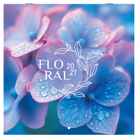 Календарь настенный перекидной 2027 г., BRAUBERG, 12 листов, 28,5х57 см, "Floral", 118425 - фото 2