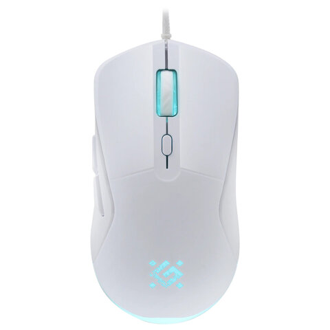 Мышь проводная DEFENDER Arga GM-049, 1200/1800/2400/3600 dpi, 5 кнопок + 1 колесо-кнопка, белый, 52048 - фото 1