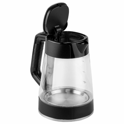 Чайник CENTEK CT-1014, 1,7 л, 2200 Вт, закрытый нагревательный элемент, стекло, черный, CT-1014 Black - фото 4