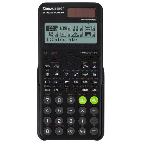 Калькулятор инженерный BRAUBERG SC-991ES-PLUS-BK (164х80 мм), 552 функции, 10+2 разряда, ЧЕРНЫЙ, 272651 - фото 1