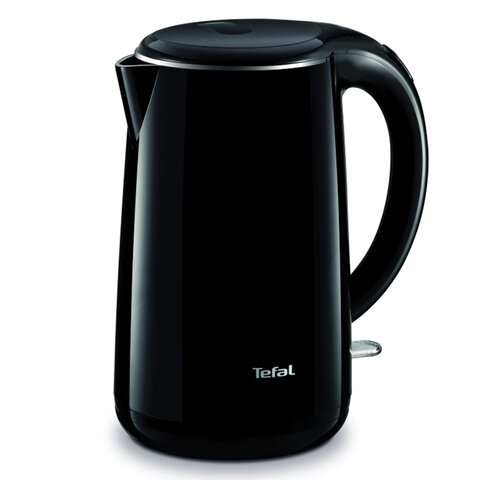 Чайник TEFAL KO260830, 1,7 л, 2150 Вт, закрытый нагревательный элемент, двойные стенки, пластик, черный, 7211002465 - фото 1