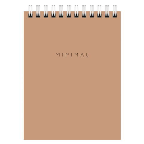 Блокнот МАЛЫЙ ФОРМАТ А6 108х145 мм, 40 л., гребень, картон, клетка, BRAUBERG "Minimal Classic", 116428 - фото 2