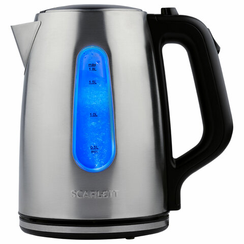 Чайник SCARLETT SC-EK21S101, 1,8 л, 2200 Вт, закрытый нагревательный элемент, сталь - фото 2