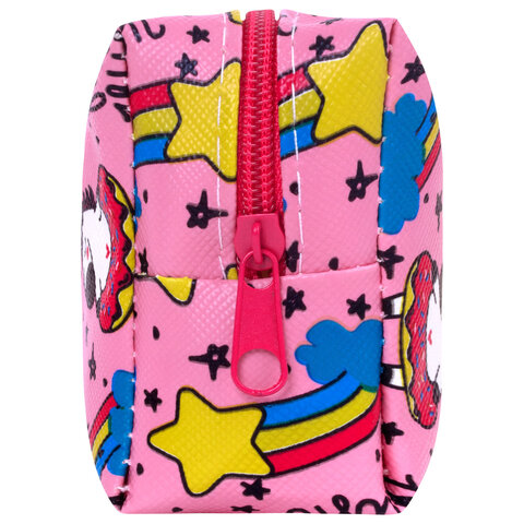 Пенал-косметичка ПИФАГОР, мягкий, "UNICORN", прямоугольный, 20х7х4 см, 229265 - фото 4