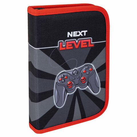 Пенал BRAUBERG, 1 отделение, 1 откидная планка, полиэстер, 21х14 см, "Next level", 270714 - фото 1