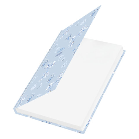 Ежедневник датированный 2026 145х215 мм, А5, STAFF, ламинированная обложка, "Blue Flowers", 117316 - фото 3