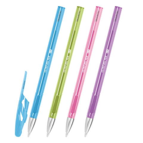 Ручки гелевые "BRAUBERG ULTRA GEL PASTEL", НАБОР 4 ШТУКИ, СИНИЕ, стандартный наконечник 0,5 мм, линия письма 0,35 мм, 144282 - фото 2