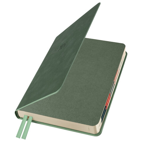 Ежедневник датированный 2026 B6 125х173 мм, GALANT "Vivid", под кожу, зеленый, 117409 - фото 3