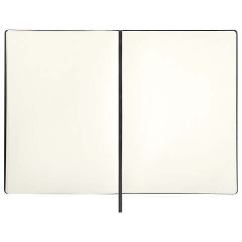 Скетчбук, слоновая кость 140 г/м2 210х297 мм, 80 л., КОЖЗАМ, резинка, BRAUBERG ART CLASSIC, черный, 113200 - фото 2