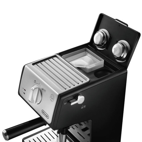Кофеварка рожковая DELONGHI ECP 33.21/BK, 1100 Вт, объем 1 л, ручной капучинатор, черная, ECP33.21/BK - фото 5