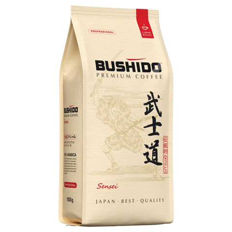 Кофе в зернах BUSHIDO "Sensei" 1 кг, арабика 100%, Нидерланды, BU10004014 - фото 1