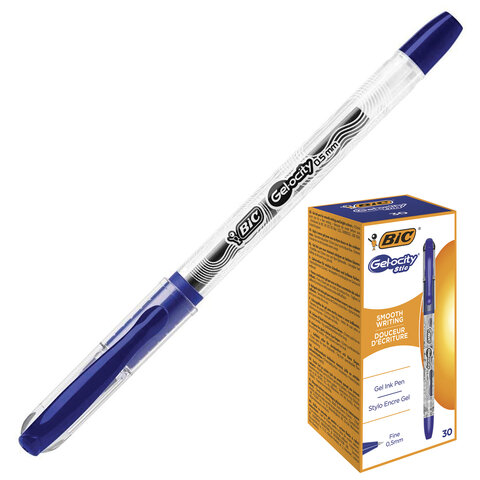 Ручка гелевая с грипом BIC "Gelocity Stic", СИНЯЯ, узел 0,5 мм, линия письма 0,29 мм, CEL1010265 - фото 10