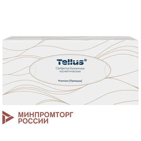 Салфетки косметические Торк/Tellus F1 д/лица 2сл. 100шт/уп 120380 - фото 1