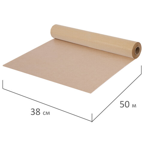 Бумага для выпечки силиконизированная, пергамент 38 см х 50 м, цвет коричневый, LAIMA, CH, 609585 - фото 3