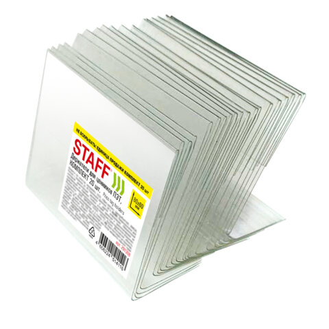 Держатели для ценников 80х60 мм, КОМПЛЕКТ 20 шт., ПЭТ, STAFF, 291388 - фото 1