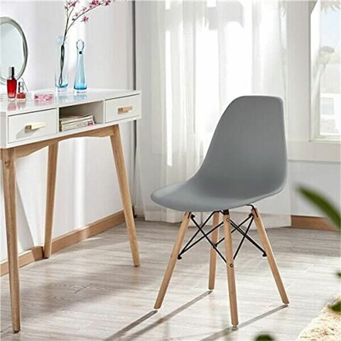 Стулья BRABIX "Eames CF-010", КОМПЛЕКТ 4 шт., пластик серый, опоры дерево/металл, 532632, 2033A - фото 13